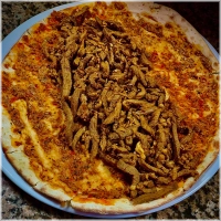 Lahmacun met shoarma